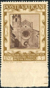 Vatican 110 Error VF NH Imperf Bottom Margin